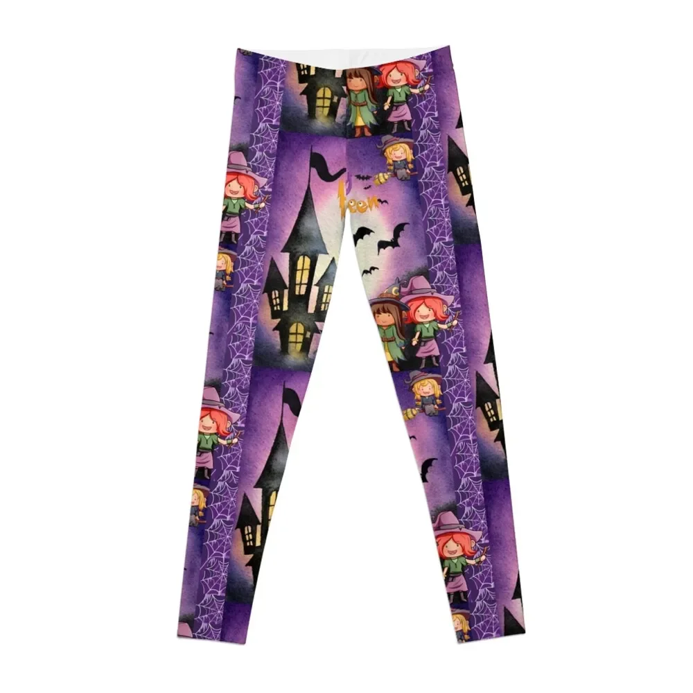 

Halloween Little Witch Night In Leggings sports shirts gym gym clothing Women's sportswear Womens Leggings