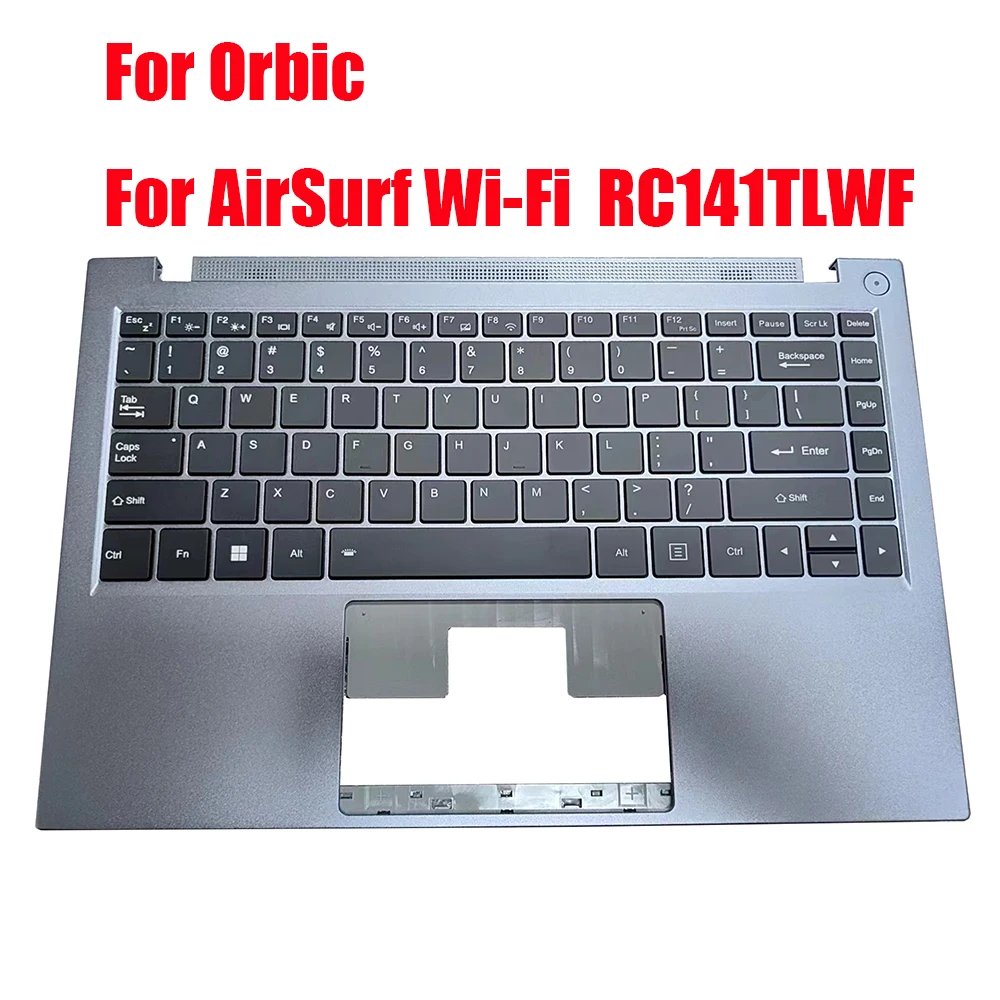 

Laptop Palmrest For Orbic For AirSurf Wi-Fi RC141TLWF With English US Keyboard Without Backlit Black Upper Case New