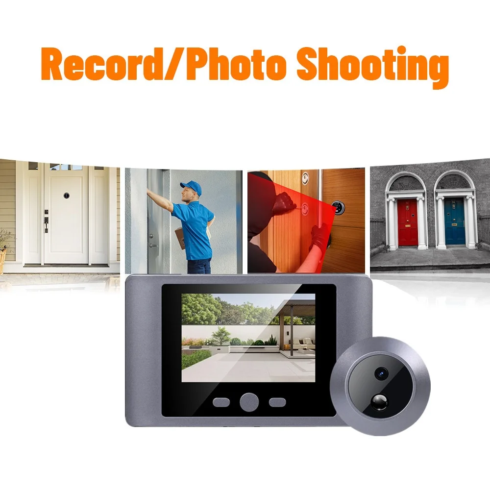 Digital Door Peepholes Wireless Doorbell PIR Detect Security Home Ring Bell Door Video Camera