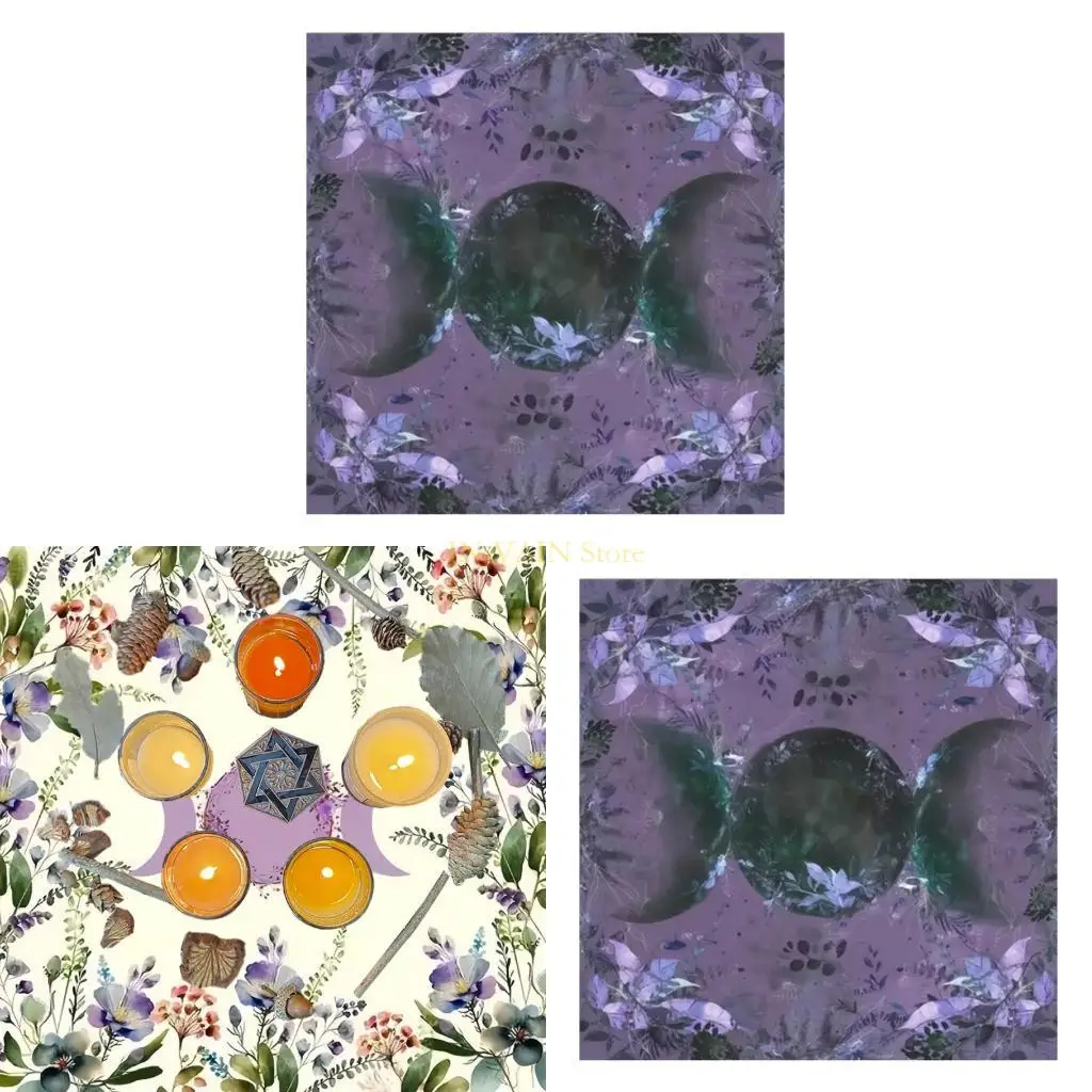 

M5TC Square Divinations Tapestry Moon Flower Patter