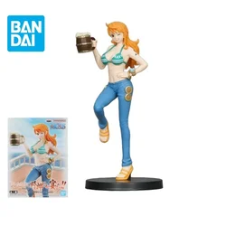Bandai in Stock Original BANPRESTO ONE PIECE Banquet Nami Action Figure Model Toys for Kids Gifts Collectible