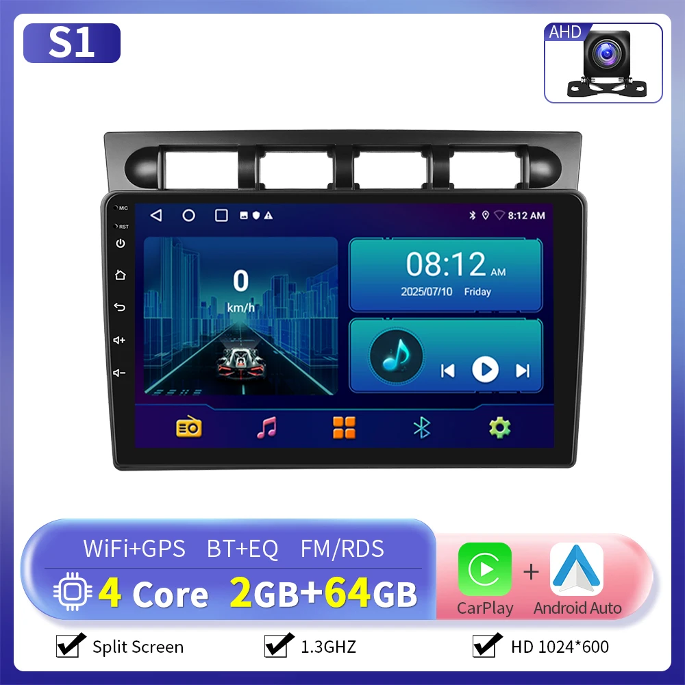 Camecho Autoradio Voor Kia Morning/Picanto 2007/EURO STAR 2001-2011 CarPlay Android Auto Intelligente systemen GPS Stereo