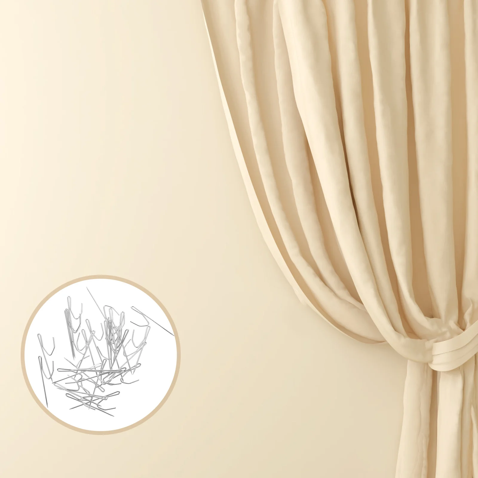 50個の丈夫なS字型窓カーテンフック、摩擦なし、スムーズで静かなS字型カーテンフック、クリエイティブなタイバック