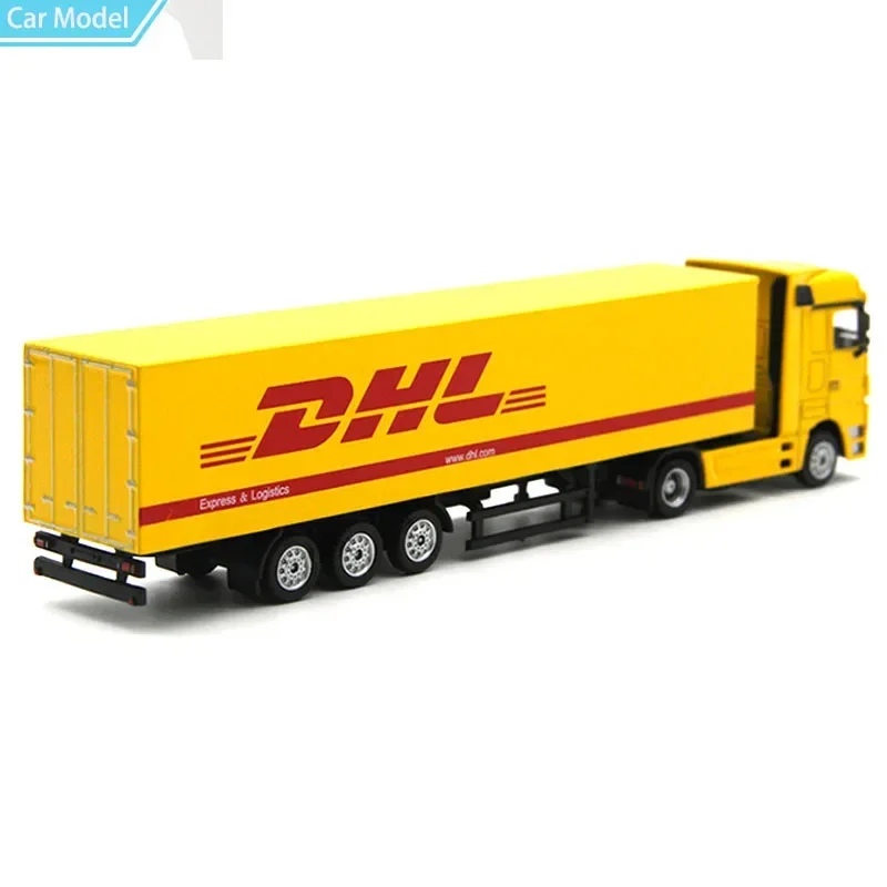 1:87 Scale Alloy Container Truck Transporter Model Simulation Diecast Engineering Vehicle Child Toy Gift Collection Display