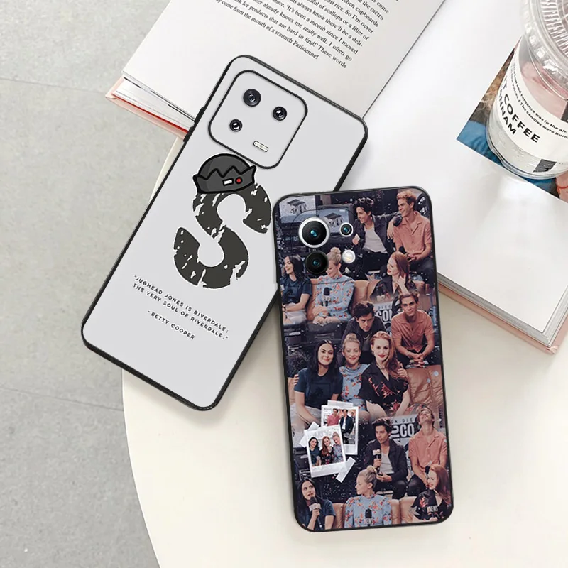 Matte Phone Cases For Redmi 12 12c 13c Note12 Note13 Pro Riverdale Cute Serpents Xiaomi 13 Lite 12x 12t 12s 5G Soft Black Cover