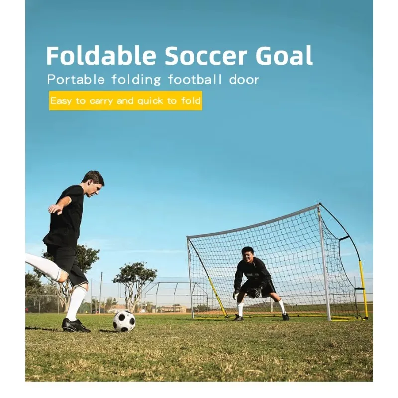 

Fast Set up Back Yard Outdoor Steel Foldable Soccer Goal Portable Football Nets for Football Soccer Training Equipment