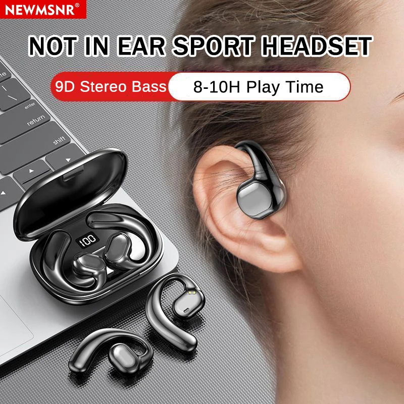 Open-Ear Bone Conduction Headphones Wireless Earbuds Bluetooth 5.3 Quality Sound Air Conduction Waterproof Sport Driving Headset