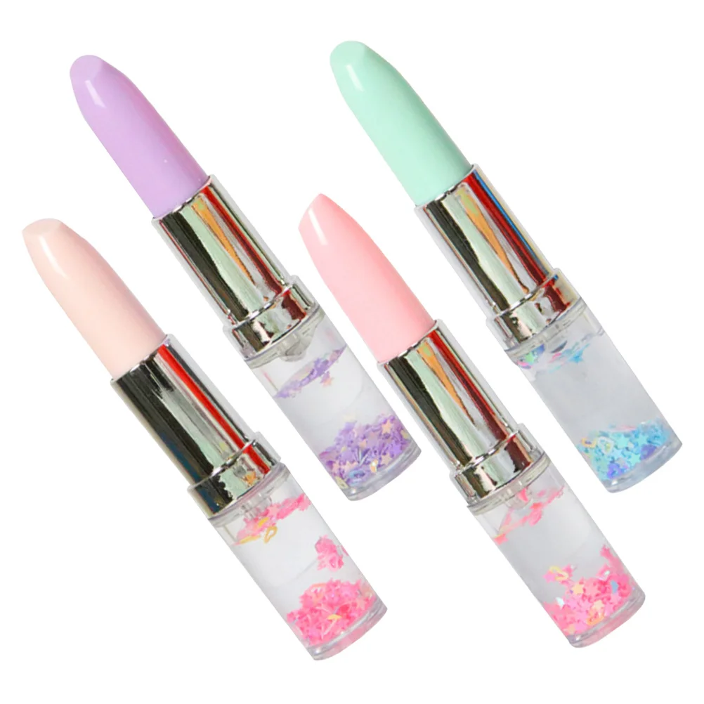 

4pcs Lipstick Ballpoint Smooth Writing Colorful Gel Ink Pens For Party Favors Creative Novelty Stationery Multi Color Pens