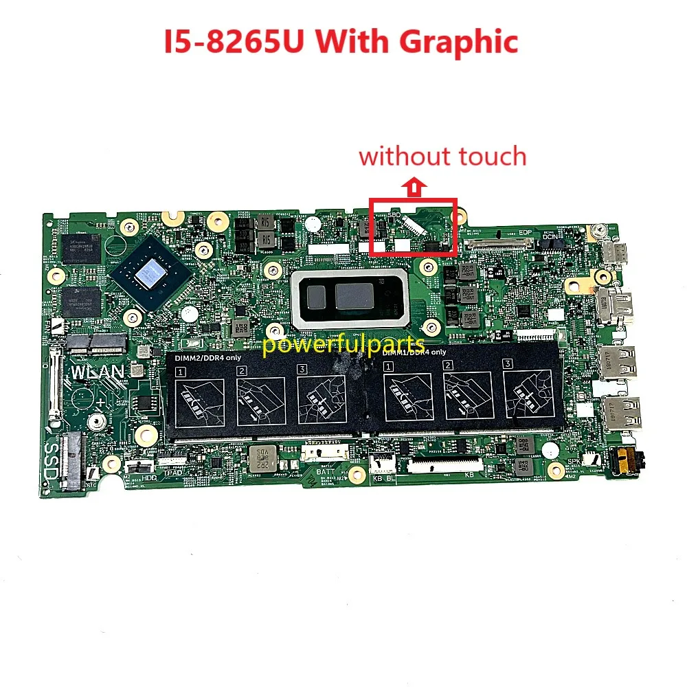 

For DELL Inspiron 5480 5491 5591 Laptop Motherboard 17859-1 0FD7JJ I5-8265U With Graphic On-Board Working Good