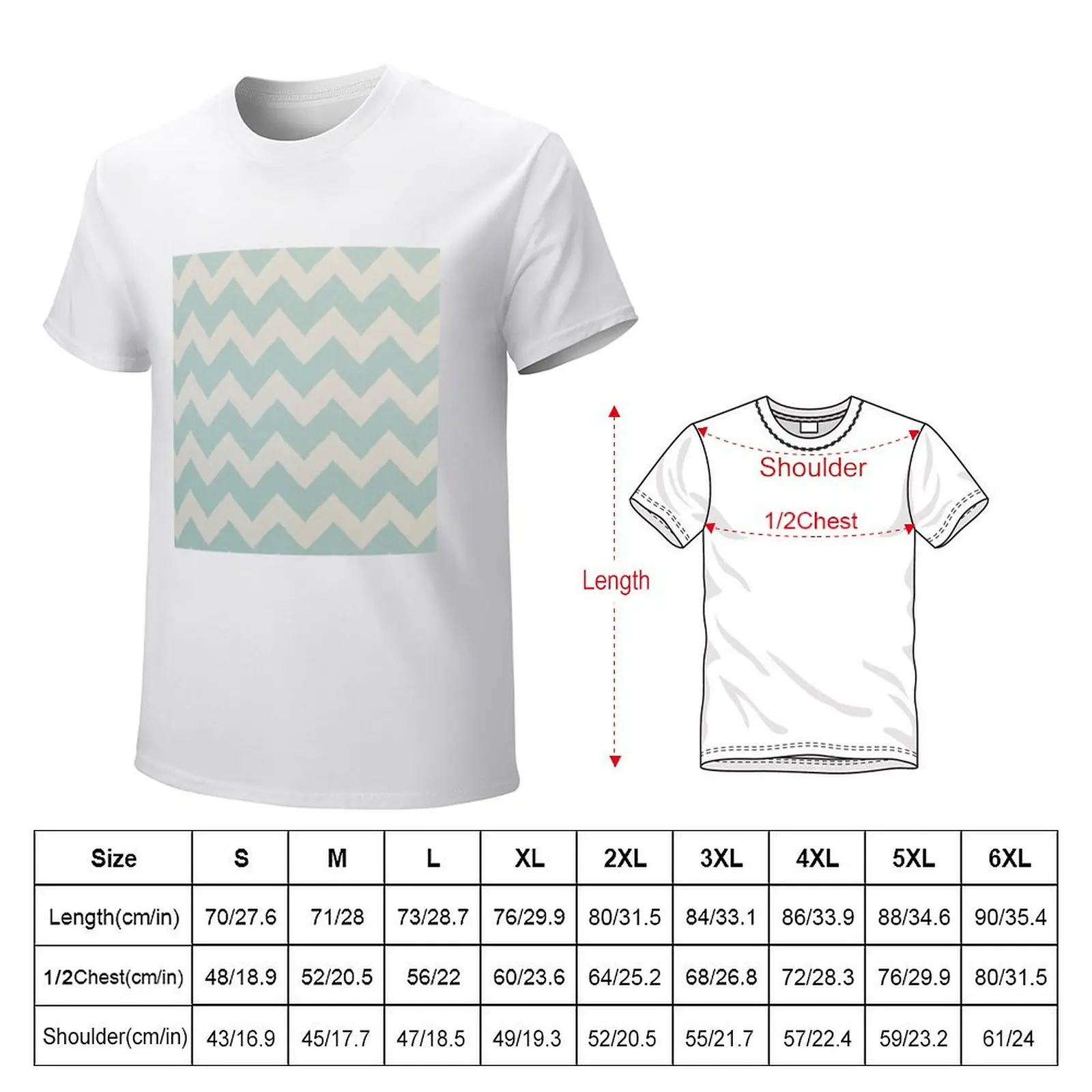 Blue and White Chevron Pattern T-Shirt vintage clothes shirts graphic tees mens graphic t-shirts funny