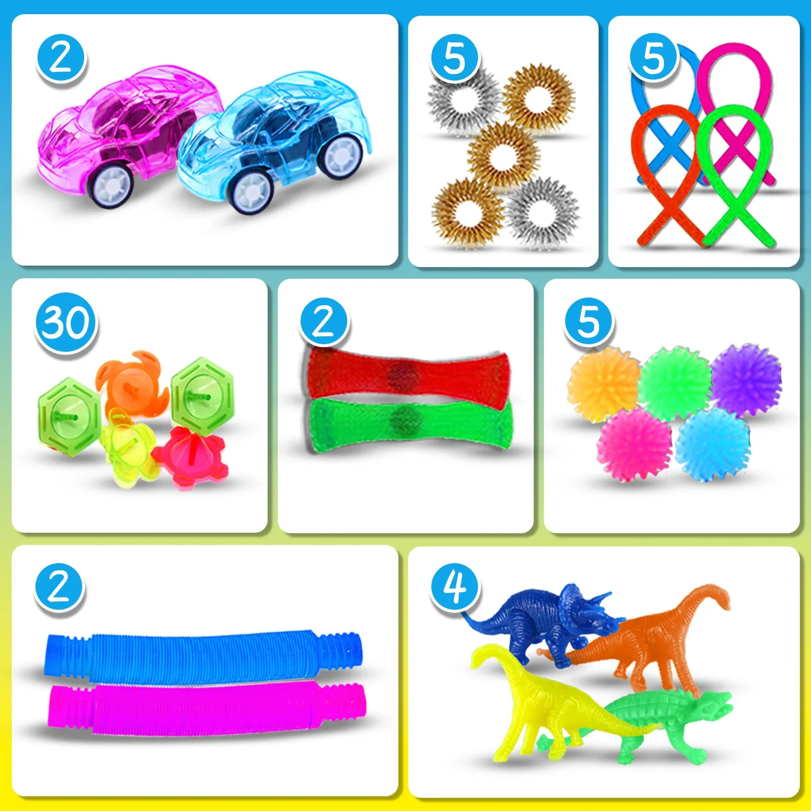 Jouets sensoriels Push Pop Bubble, 84 pièces, pour fêtes d'anniversaire pour enfants, cadeaux en peluche Pinata, autisme a besoin d'anxiété, jouets Anti-Stress