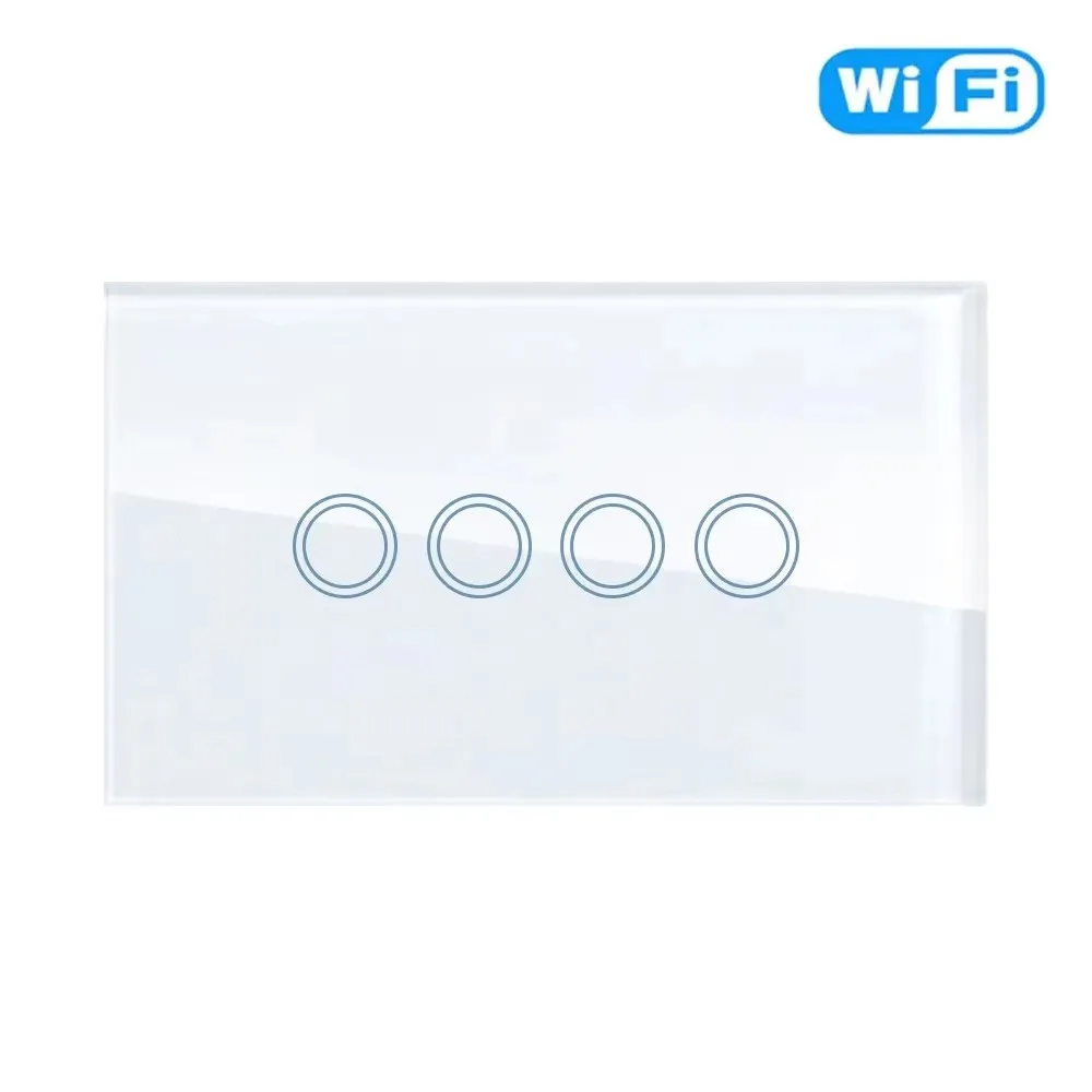 1 2 3 4 gang Tuya ZigBee WiFi US Smart Light Switch Touch Switch With Neutral Wire Smart Life Control Via Alexa Google Home image 3