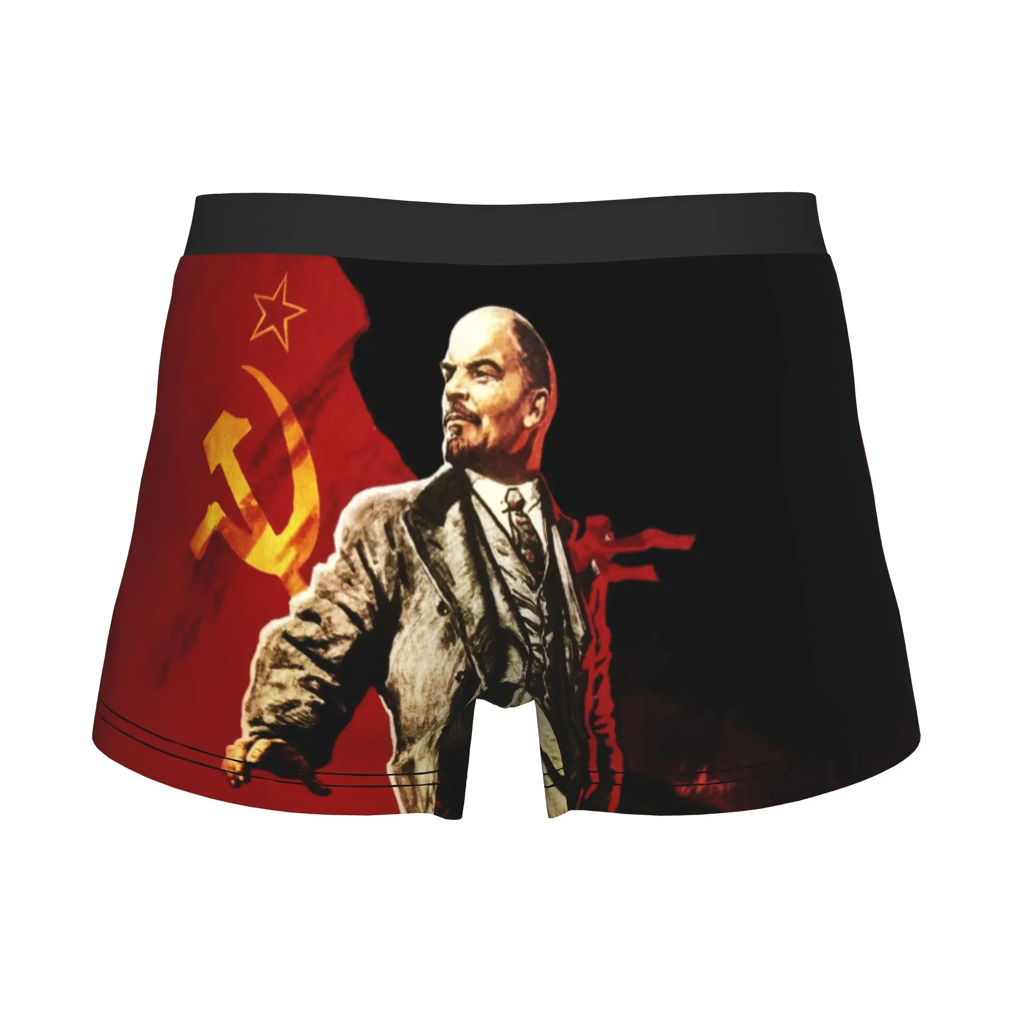 Vladimir Lenin Boxers Shorts Men Ussr Socialist Leader CCCP Communist Briefs Underwear Novelty Underpants