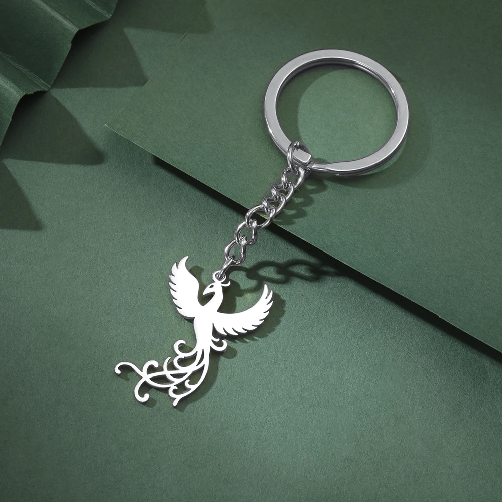 Dawapara Mythologie Vogel Phoenix Schlüsselanhänger Mytikaler Tierschutz Stärke Symbol Totem Schlüsselanhänger Edelstahl Schmuck – Detail 19