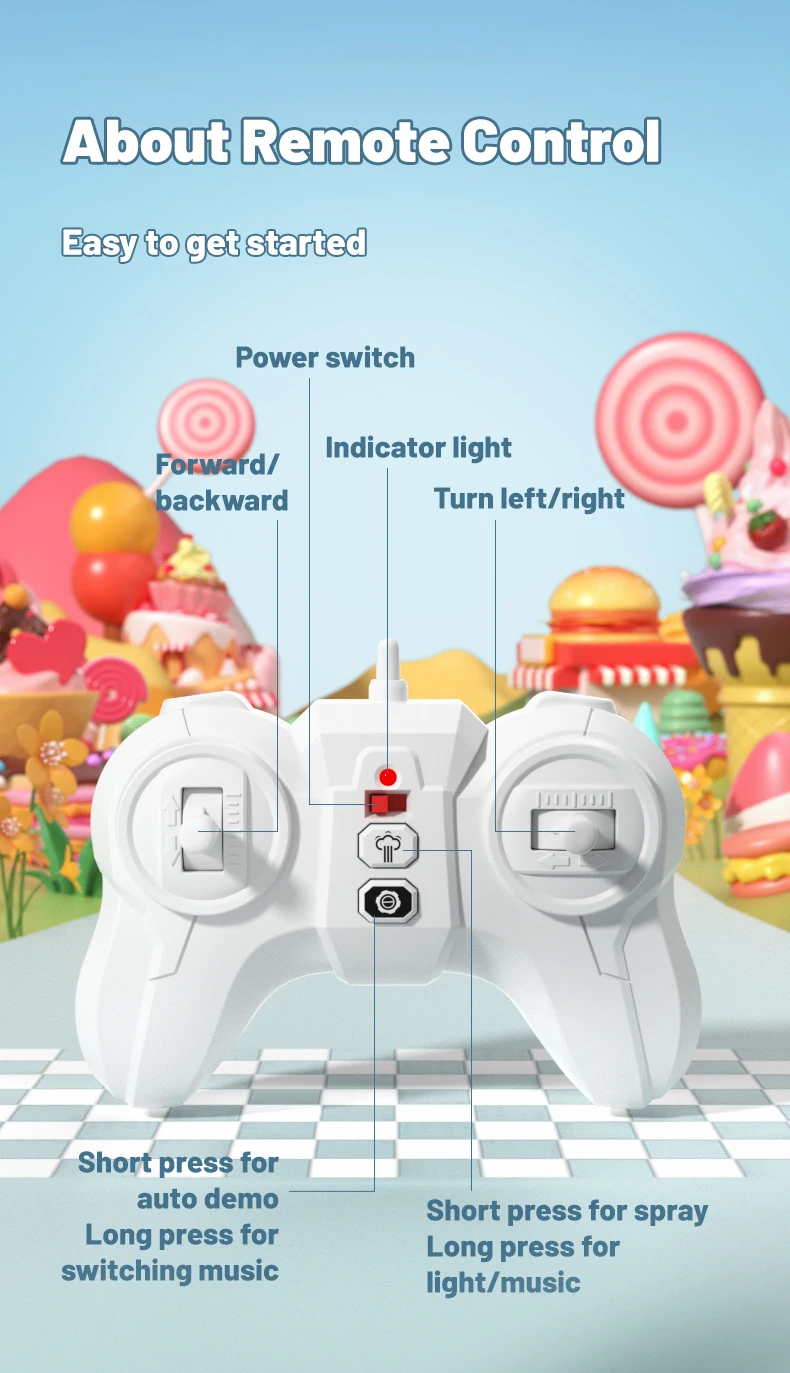 

Remote Control Rc Bumper Car With Sound Light Music Parent-Child Competitive Interaction Go Kart Children Toy for Boys Gift Kid