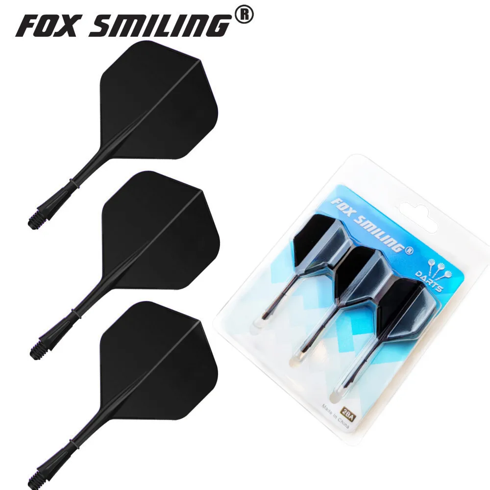 Fox Smiling 3pcs Dart Flight With Dart Shaft In-one 2BA Screw Durable Anti-fall Professional Dart Accessories