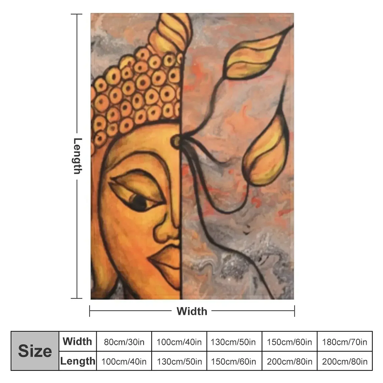 Golden Buddha Earthly Connection Throw Blanket Soft Plush Plaid Plush Large Soft Big Sofa Quilt Blankets