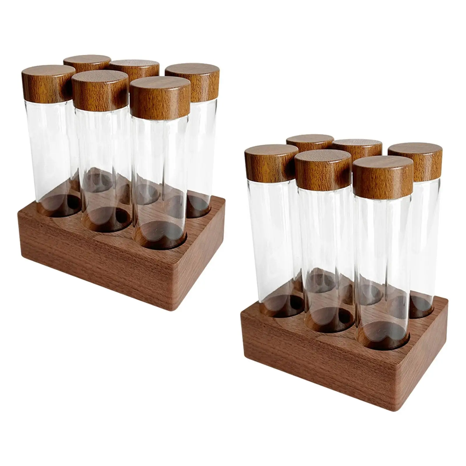 Containers for storing coffee beans, measuring tube for storing coffee beans,