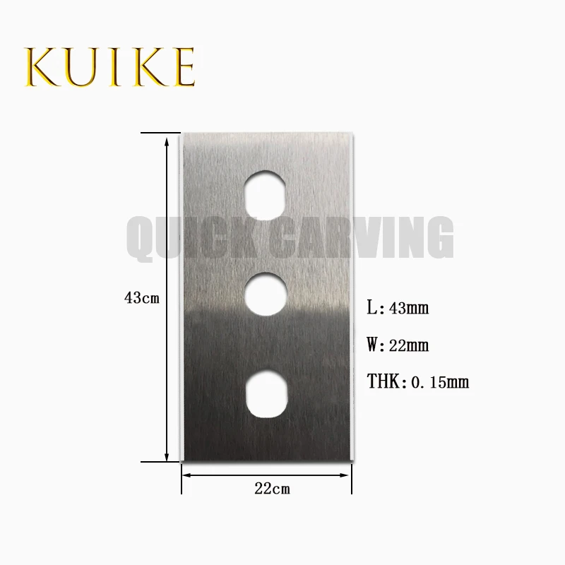 10PCS Tungsten Carbide Ultra Thin Three Holes Blade Slitting Machine Laminating Machine Cutting Film Three Hole Blade