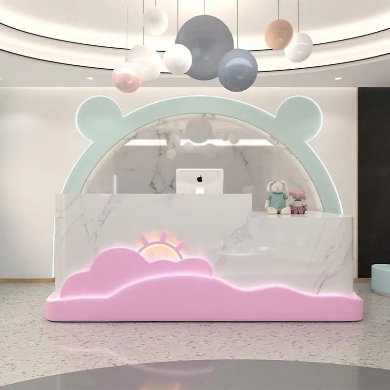 

Kindergarten Front Desk Education Center Dance Classroom Bar Training Institution Reception Desk Mostrador Modern Furniture