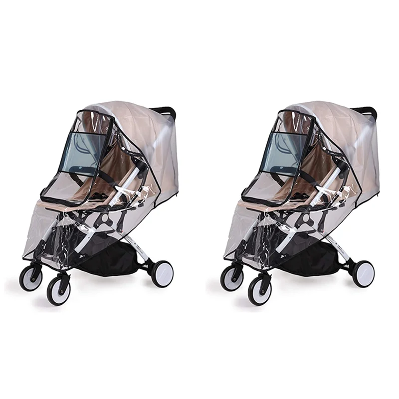 

XX-2X Stroller Rain Cover Universal, Baby Travel Weather Shield, Windproof Waterproof, Protect From Dust Snow