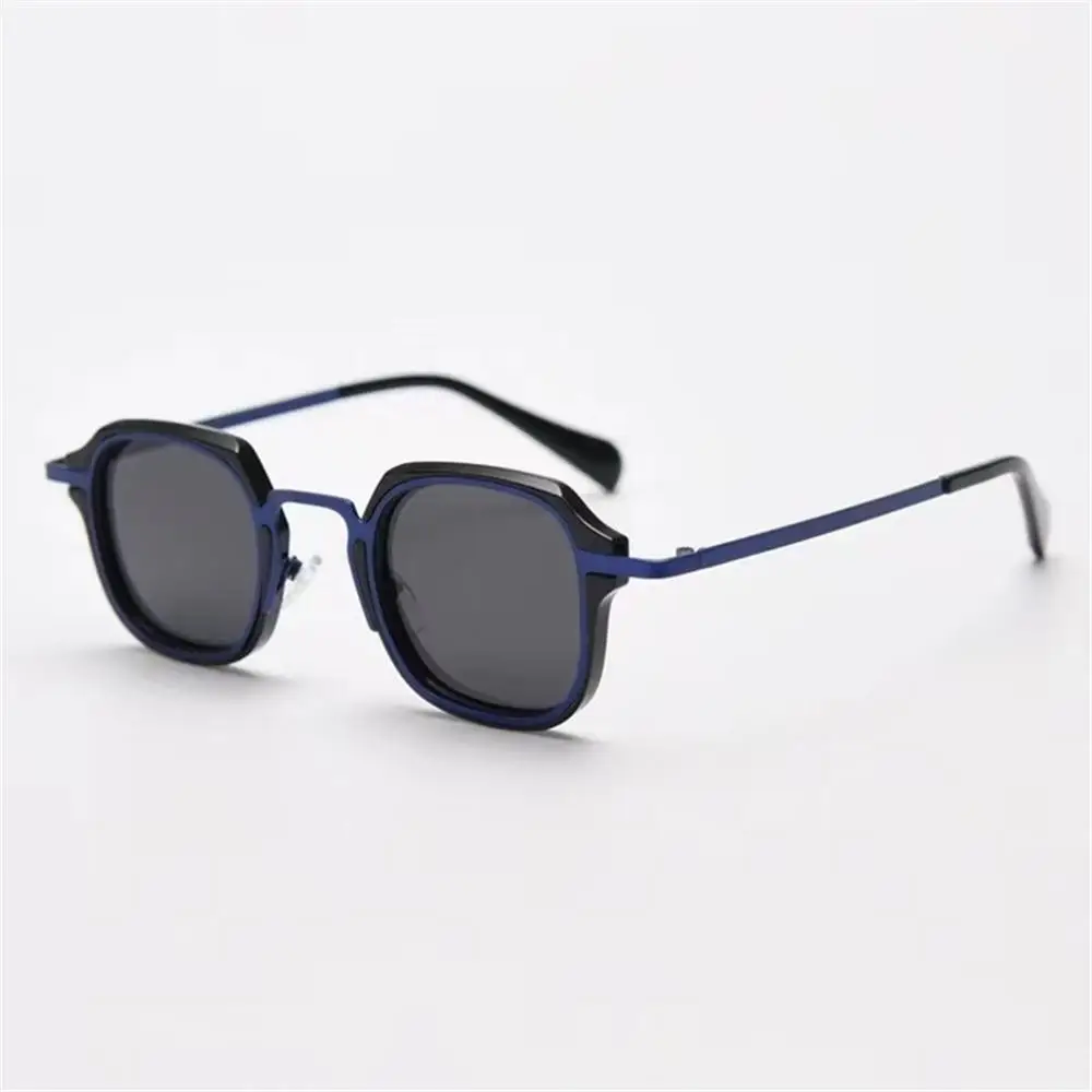 Trendy Hip-Hop Metal Sunglasses Cool UV Protection Punk Shades Street Shooting Eyewear for Women & Men