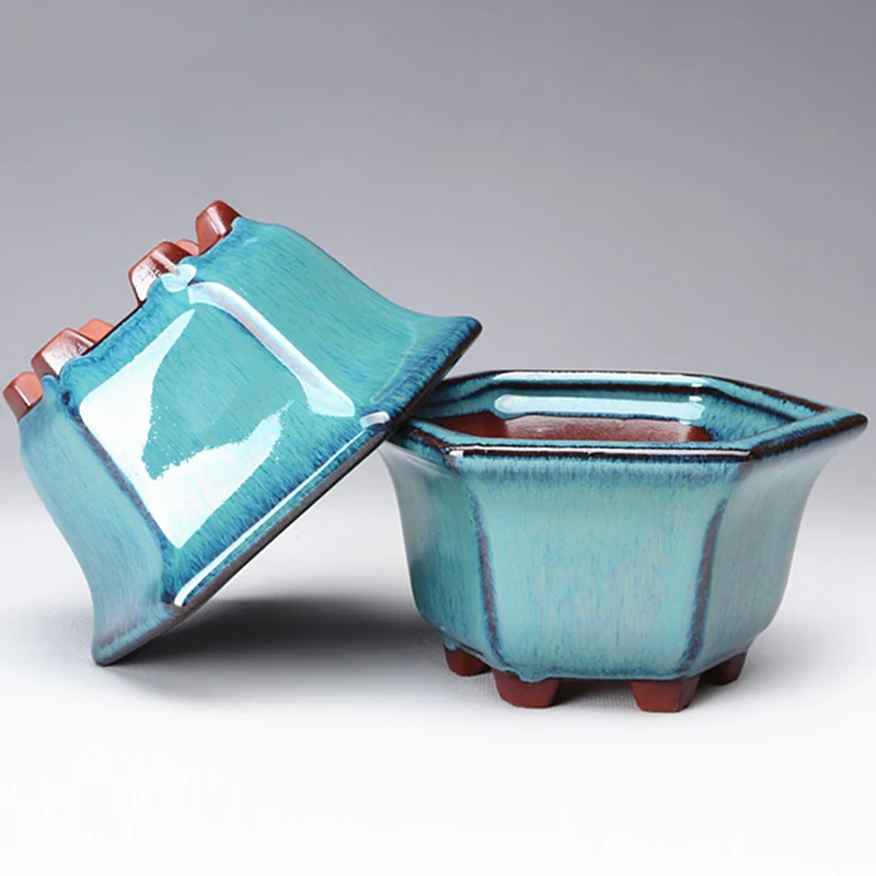 

Greenery Purple Sand Flower Pot Succulent Bamboo Purple Sand Flower Pot Beautiful Atmosphere Suitable For Offices, Bedrooms,