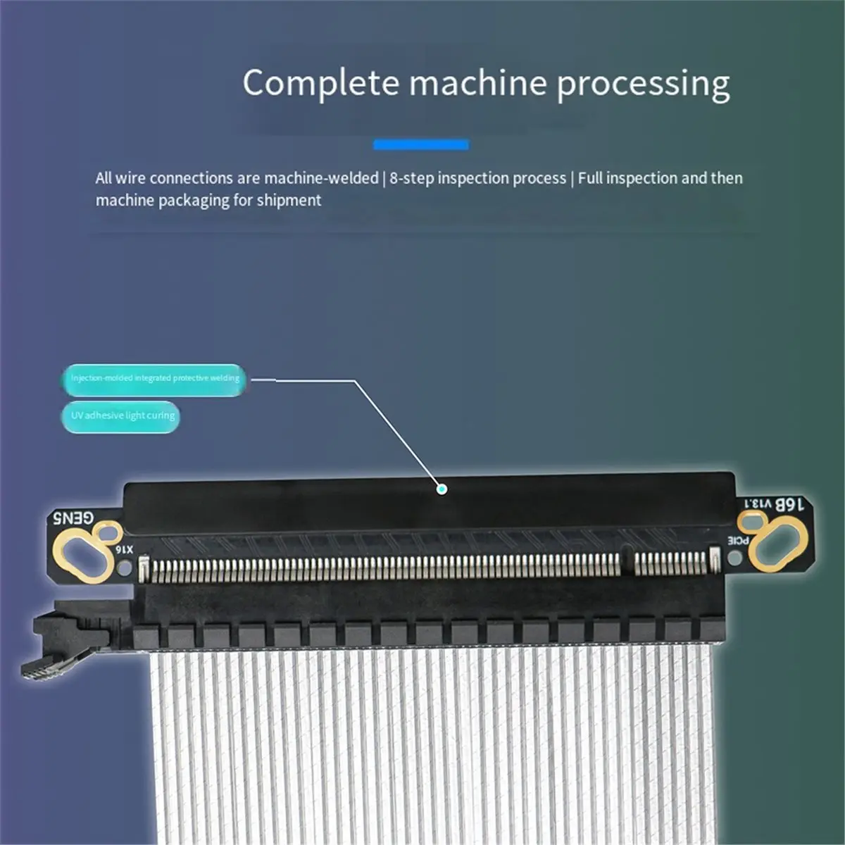 PCIe5.0 X16 Riser Cable GPU Extension Wire GEN5 64GB/S for ITX Chassis Compact Case 5090/4090 RX 7900 XTX 20CM