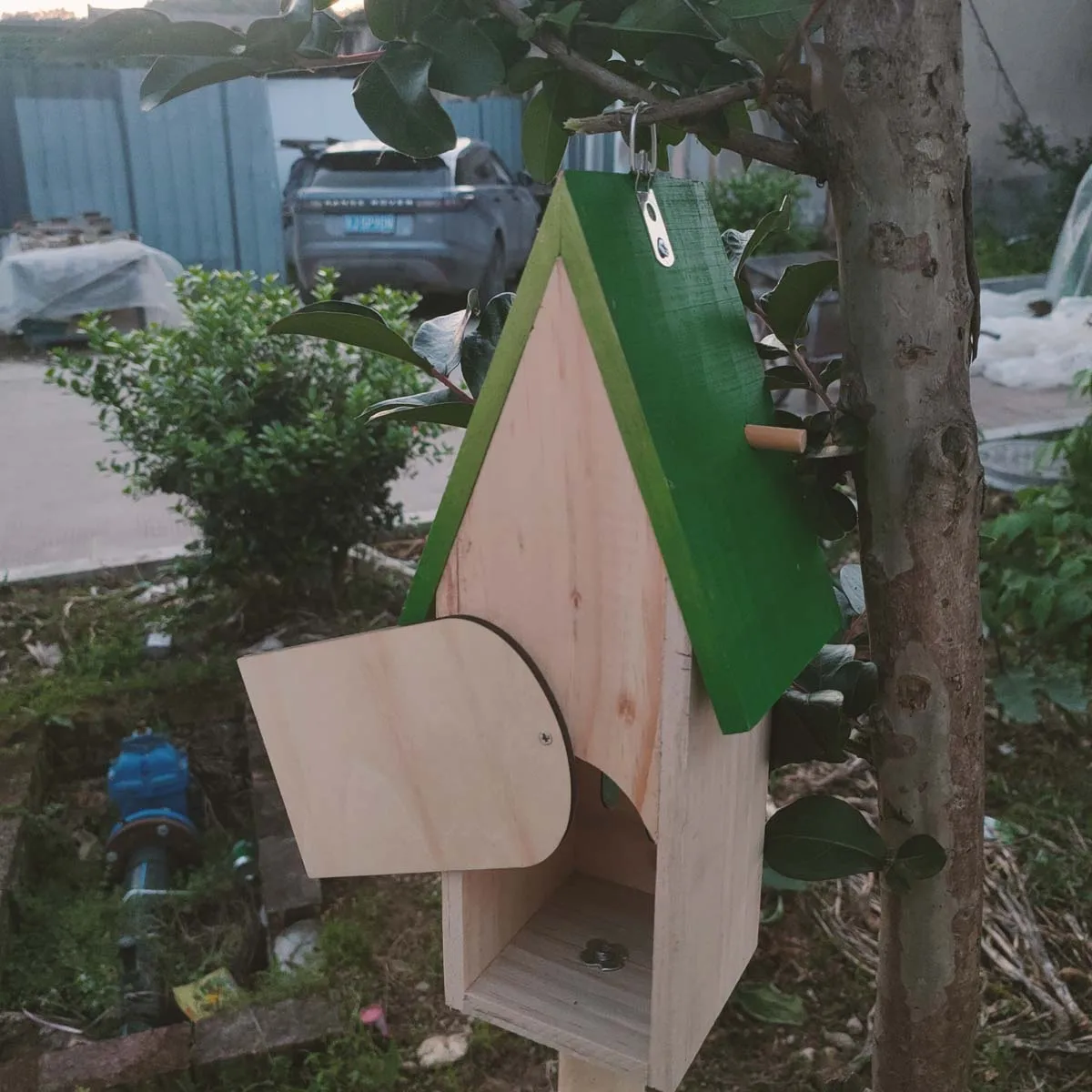 Wooden Butterfly House Butterfly Room Garden Decoration Outdoor Green Roof Can Be Planted in the Ground Butterfly House 1 Piece