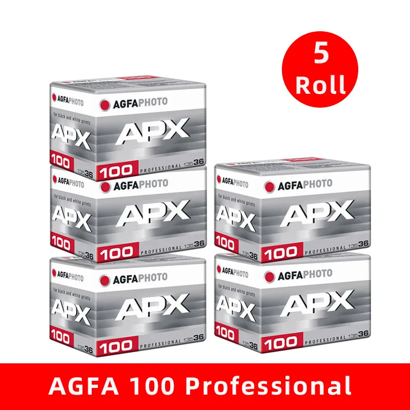 1-10 Rolls  AGFA APX 100 135mm Black and White Professional ISO 100 Film 36 Exposure Per Roll For Kodak H35/H35N/M35 FIlm Camera