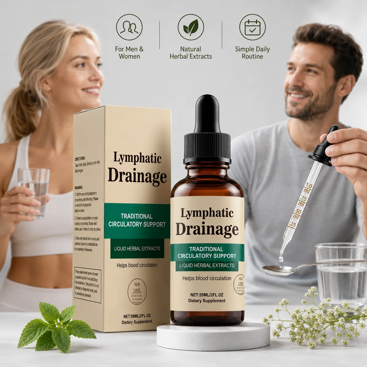 Natural Herbal Wellness - Natural Herbal Lymph Drops Premium Liquid