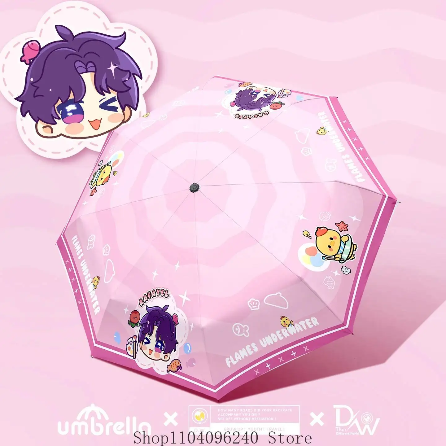 

Anime GAME Love And Deepspace Rafayel Cosplay Automatic Opening Closing Fold Sunscreen Umbrella Halloween