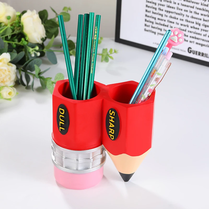 Study Tables Pencil Holder Pencil Pal Organizer Creative Pencil Modeling Pen Type Storage Resin Pen Holder Home Office Storage