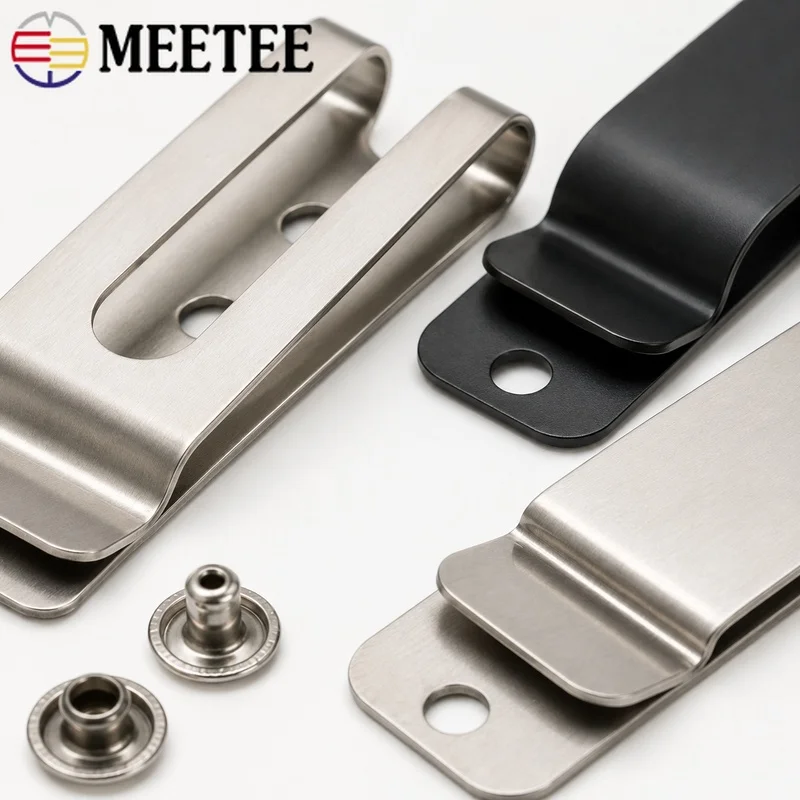 2-50Pcs 22x72/25x55-56mm Zinc Alloy Belt Clips Double Hole Spring Hooks for Pocket Wallet Sheath Holster Loop Fastening Hardware