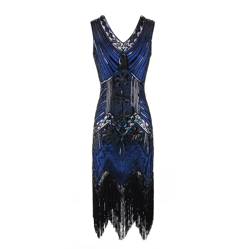 1920s Flapper Dress Plus Size S-4XL Women's Fashion Vintage Great Gatsby Charleston Sequin Tassel 20s Party Dress Girl Costume