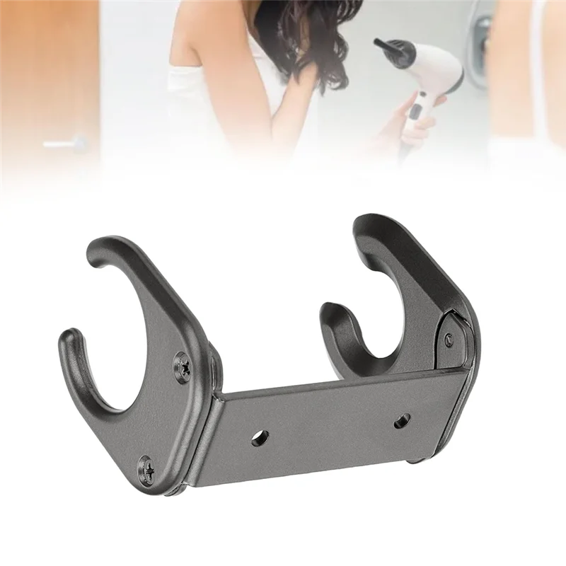 WHYY-Hair Dryer Holder Wall Mount For Dyson HD18 Metal Hair Dryer Rack With Self Adhesive Installation Stand