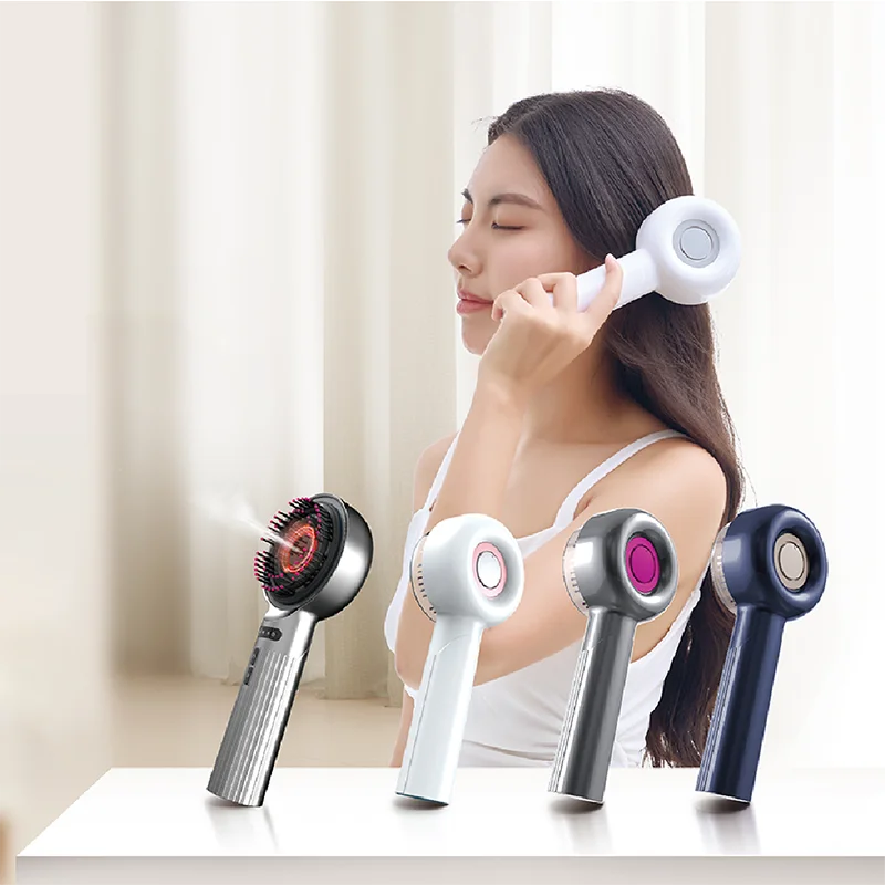 Scalp Massage Comb 2 Head Massager Red Light Electric Automatic Kneading and Unclogging Meridians and Nourishing Hair Comb