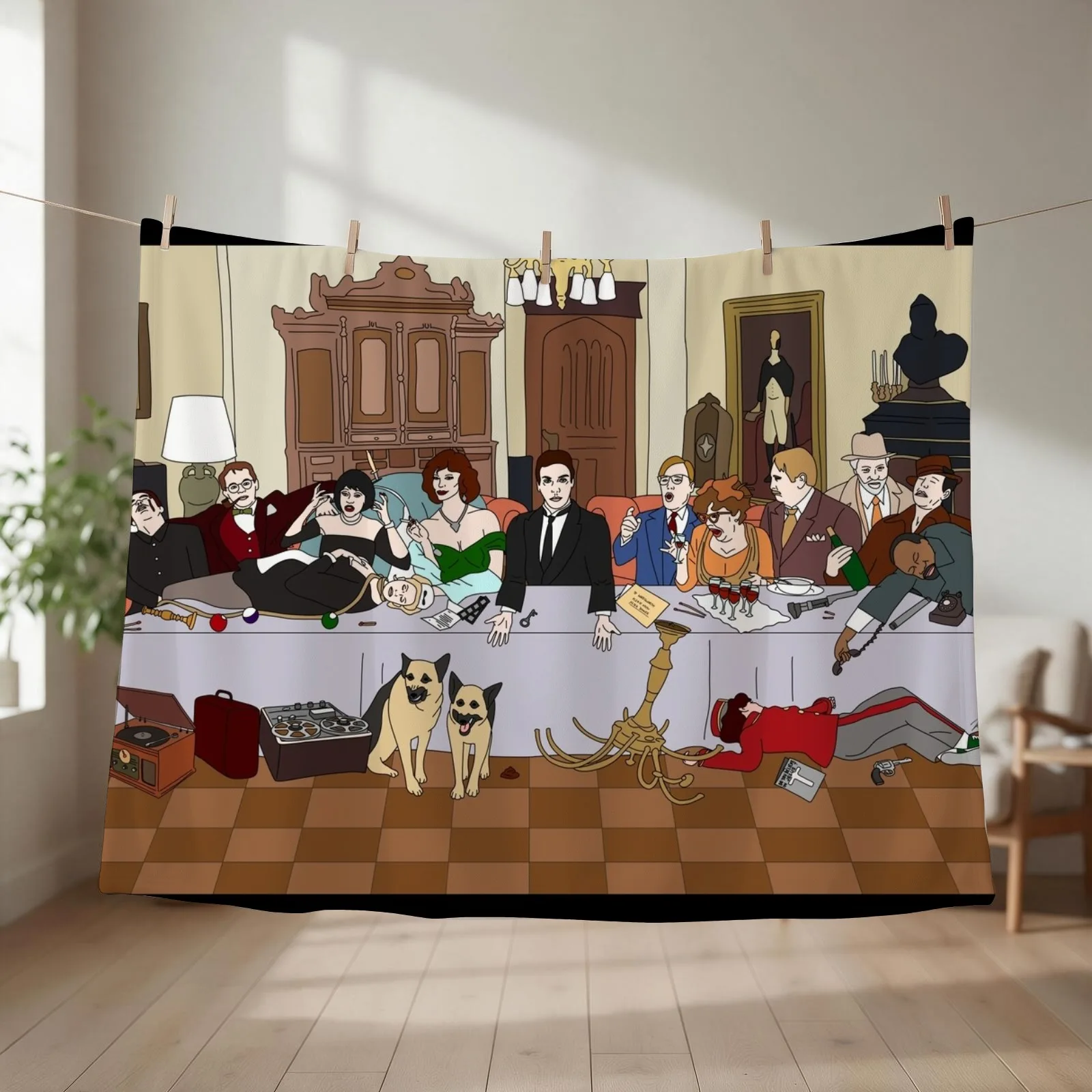 The Last Supper at Boddy Mansion Throw Blanket Sleeping Bag Bed warm winter Luxury Throw Blankets