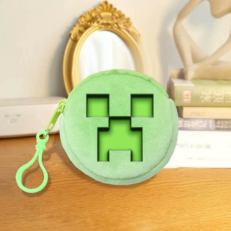 Miner Crafting Pixel Coin Purse Mini Exquisite Wallet Fashion Rotundity Bluetooth Earphone Storage Bags Bestie Handbag Ornaments