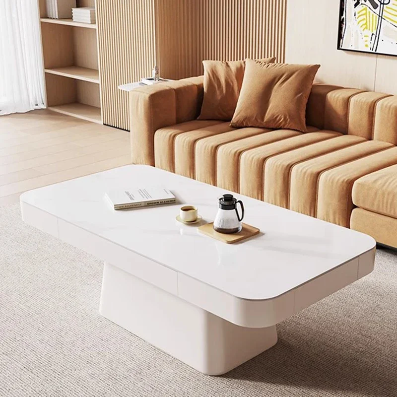 

Nordic Minimalist Coffee Tables Wheels Modern White Small Coffee Tables Portable Home College Throne Couchtisch Trendy Furniture