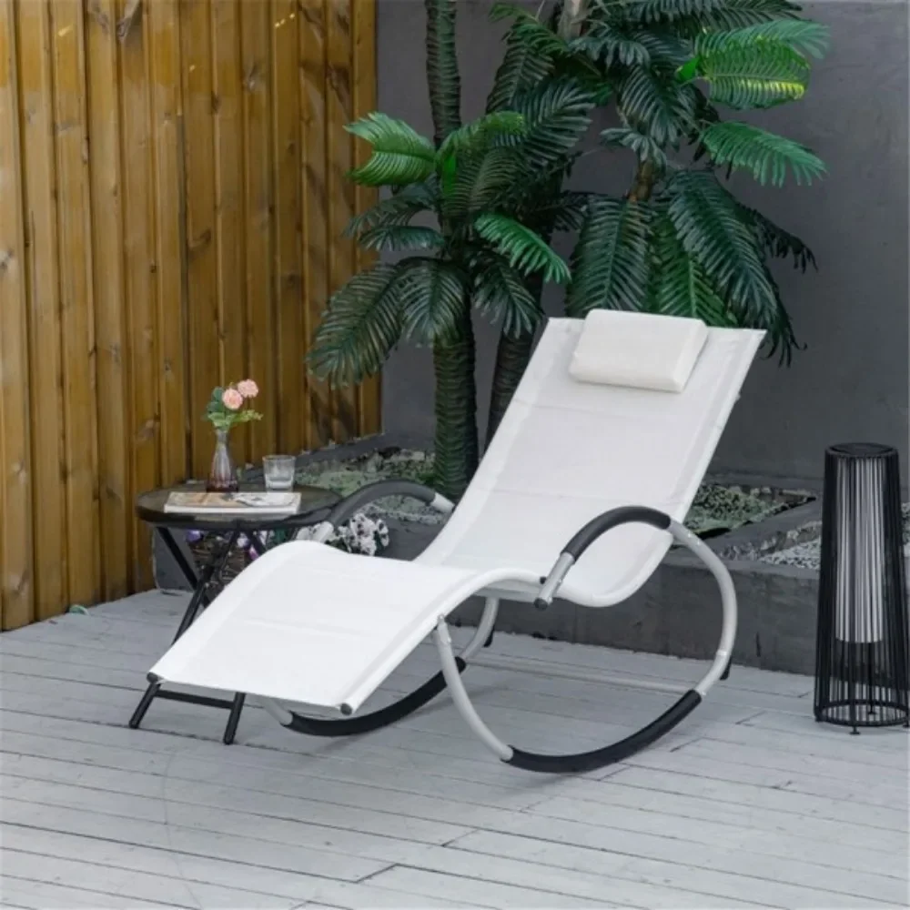 Fold-out beach chairs, comfortable pillow safety stops to prevent tipping over, and hoses on feet to prevent scratches