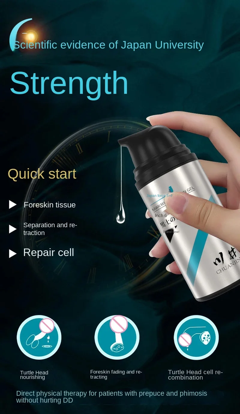 Male Foreskin Correction Gel Multifunction Resistance Complex Penis Ring Spray Prevent Phimosis Repair Delay Sex for Men Oil