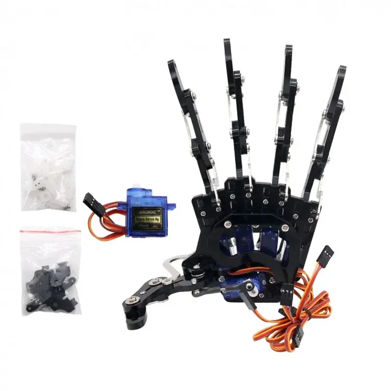 

Robot Mechanical Claw Clamper Arm Left Hand Five Fingers With Servos For Robot DIY Assembled 52467