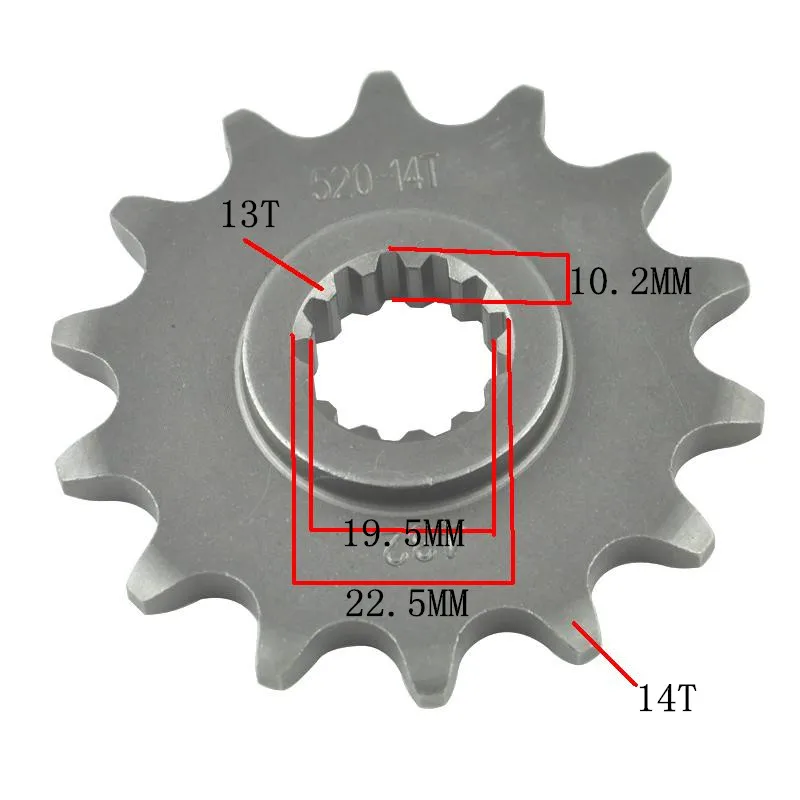 520 13T 14T 15T Front Sprocket for Suzuki Off Road DR250 90-95 RM250 82-12 RMX250 89-01 DR350 90-99 DR-Z400 DRZ400 00-07