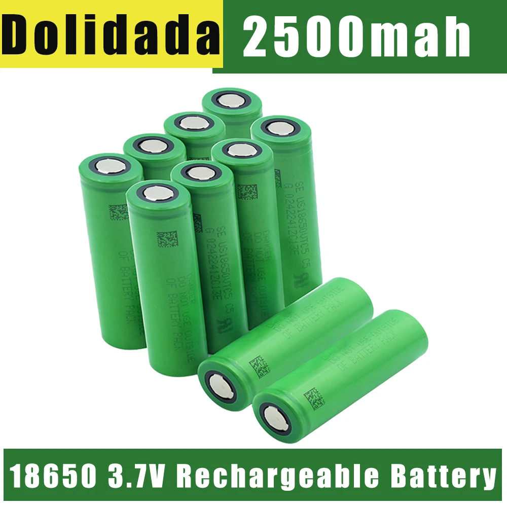 Original 18650 VTC5 Battery 3.7v 2500mah Li-ion Rechargeable Batteries For Flashlight Torch Toy Electric Tool bateria portátil