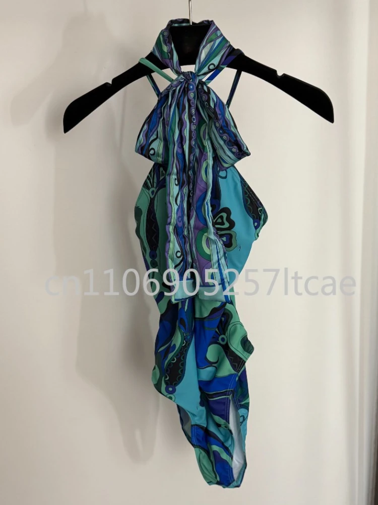 

Fashion Green Headband Swimsuits Letter Signature Logo Designer Brand Scarf Swimsuits