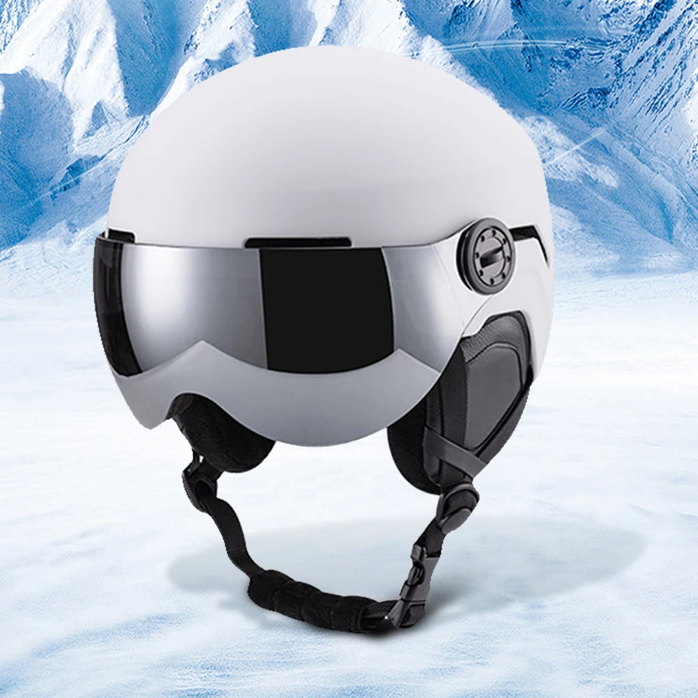 Casco de esquí Cascos de nieve unisex con gafas Casco de snowboard 7 salidas Casco protector de esquí a prueba de golpes para deportes al aire libre