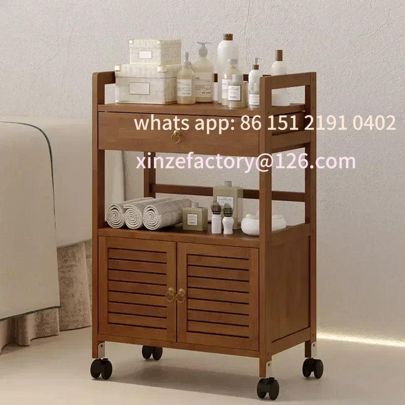 عربة مساعدة قابلة للتخصيص، أثاث تصفيف الشعر، صالون تجميل، صينية تزيين الاستقبال الجمالية #3