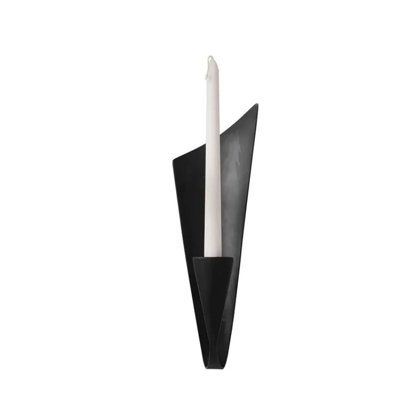 

Wabi-sabi wind metal candle holder, art niche wall hanging wall decoration, model room home furnishing