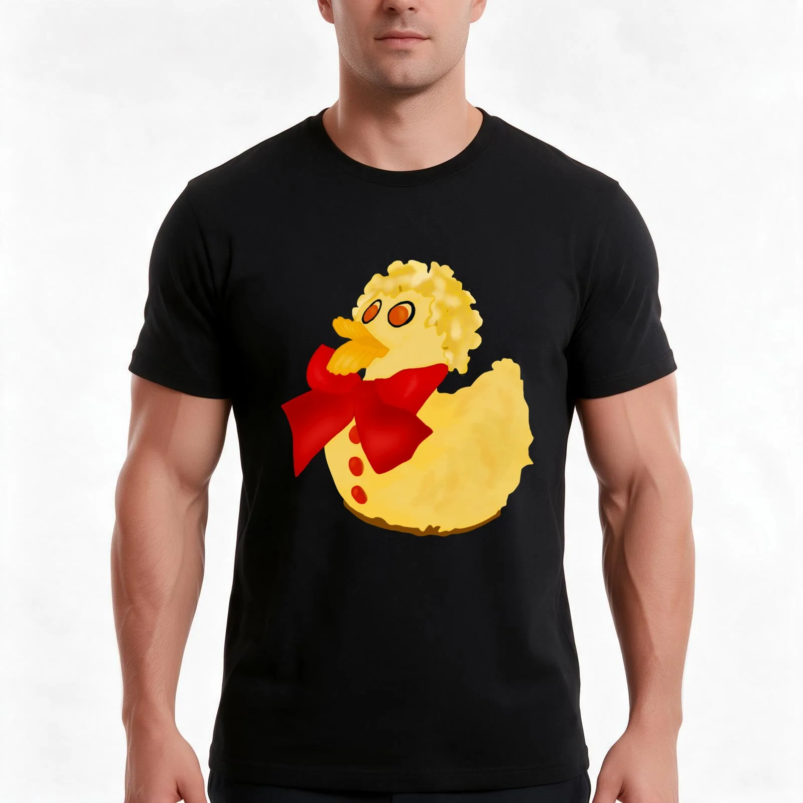 Duck Cake T-Shirt, Summer Casual Cotton Tee, Oversized Streetwear Tops, Vintage Graphic Print, Loose Fit Short Sleeve